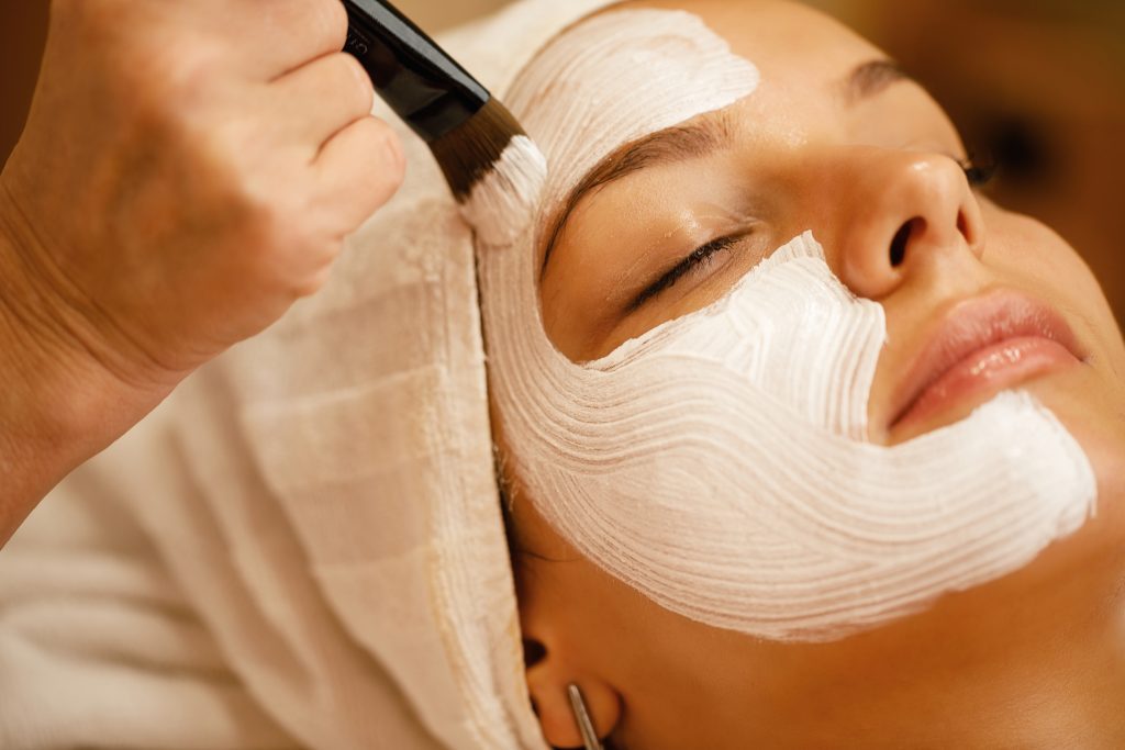 Piel sometida a un tratamiento facial.